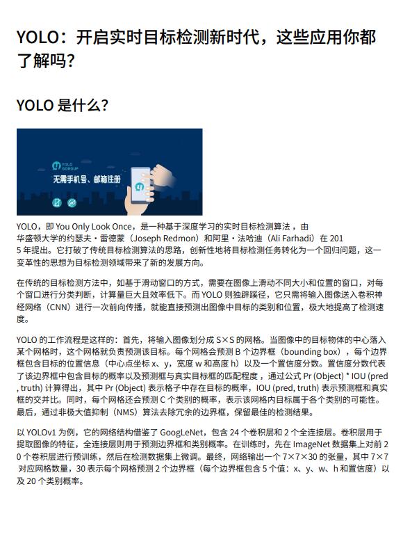 【計(jì)算機(jī)視覺】YOLO實(shí)時(shí)目標(biāo)檢測(cè)算法綜述：原理、特點(diǎn)、應(yīng)用領(lǐng)域及發(fā)展趨勢(shì)分析 PDF 下載 圖1